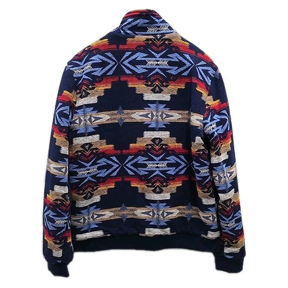 NWT Rock & Roll Men's Cotton Aztec Bomber Coat Sz M Southwestern Quilted Cowboy - Picture 2 of 11